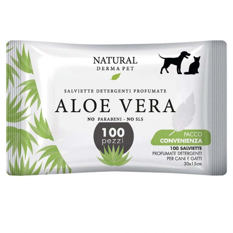 Wet Dog & Cat Wipes for Coat – Aloe Vera Scent – Big Pack